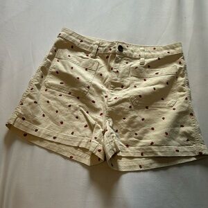 Madewell strawberry denim shorts size 30